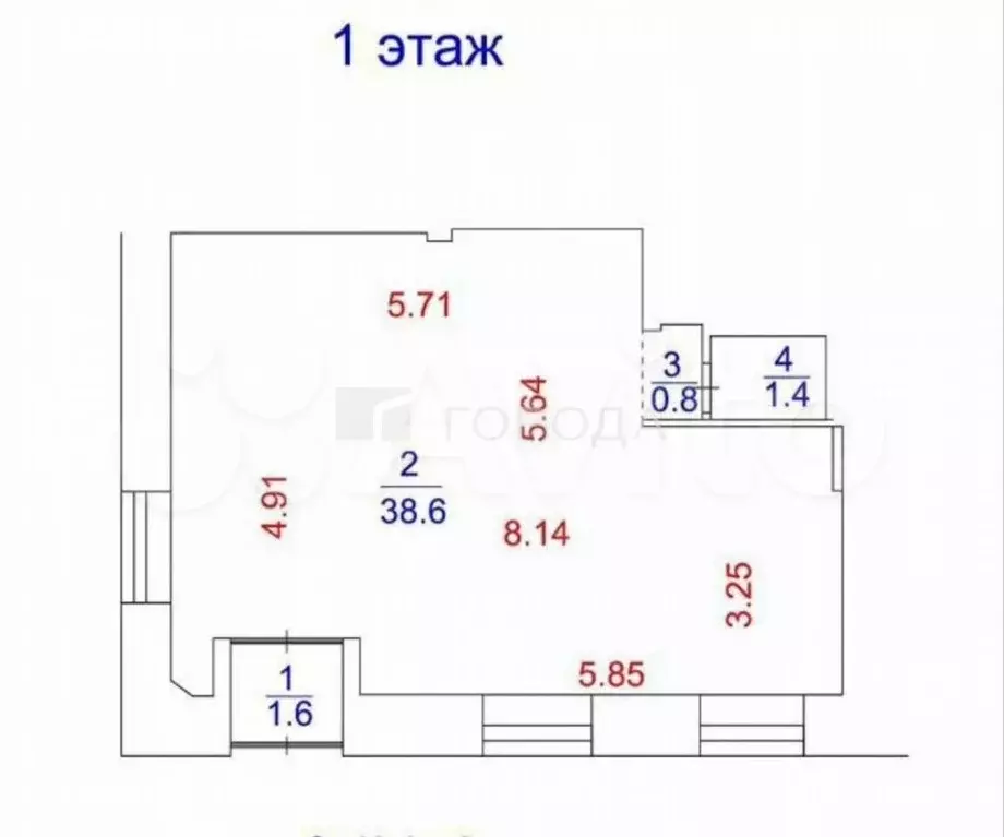 Продам помещение свободного назначения, 43 м - Фото 0