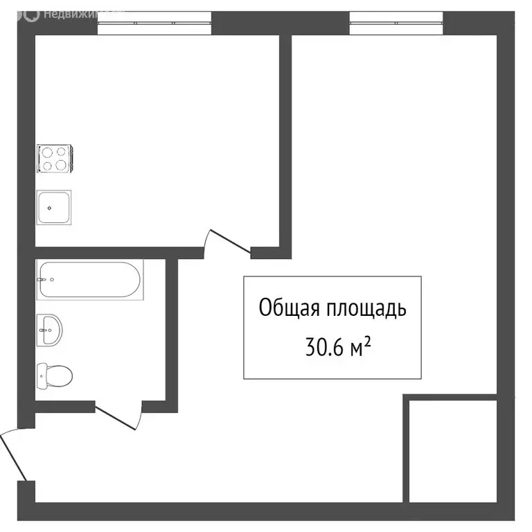 1-комнатная квартира: Томск, проспект Фрунзе, 102 (29 м) - Фото 1