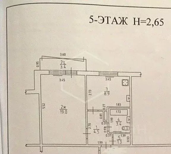 1-к кв. Калининградская область, Калининград ул. Верещагина, 6 (37.1 ... - Фото 2