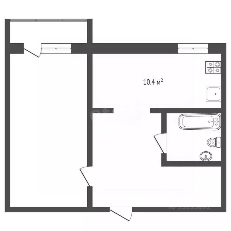 1-к кв. Вологодская область, Вологда Фрязиновская ул., 24 (35.5 м) - Фото 1