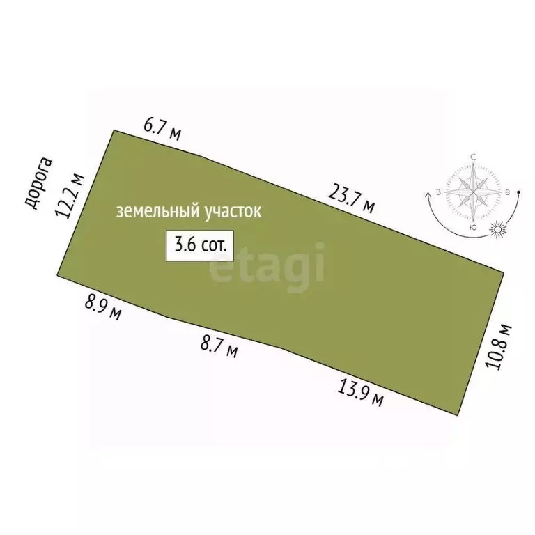 Участок в Тюменская область, Тюмень ул. Панфиловцев, 21 (3.6 сот.) - Фото 2