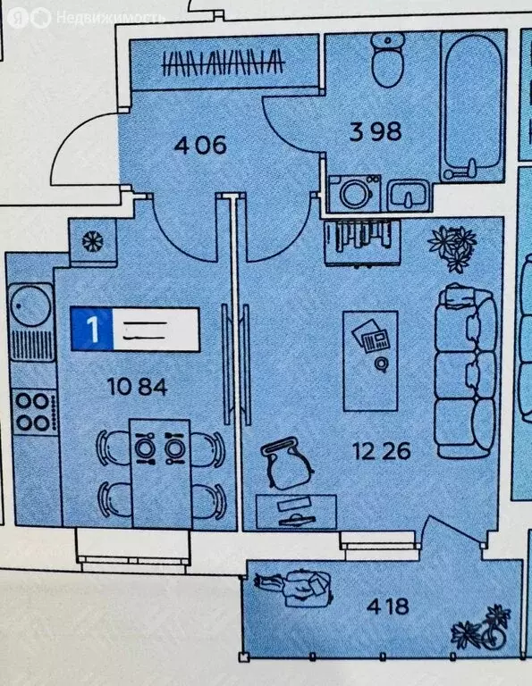 1-комнатная квартира: Северодвинск, ЖК АквилОнлайн (31.1 м) - Фото 1