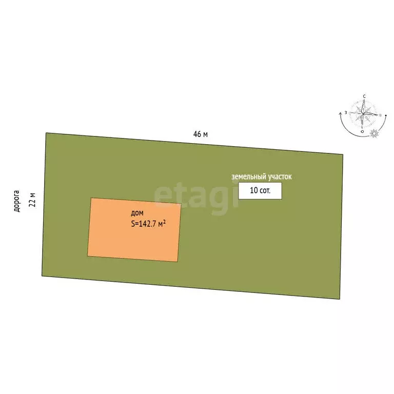 Дом в село Успенка, Радужная улица (142.7 м) - Фото 1