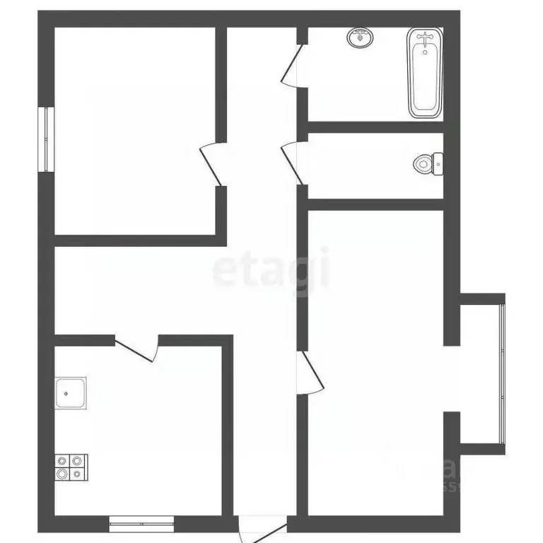 2-к кв. Ростовская область, Таганрог ул. Москатова, 17 (47.6 м) - Фото 1