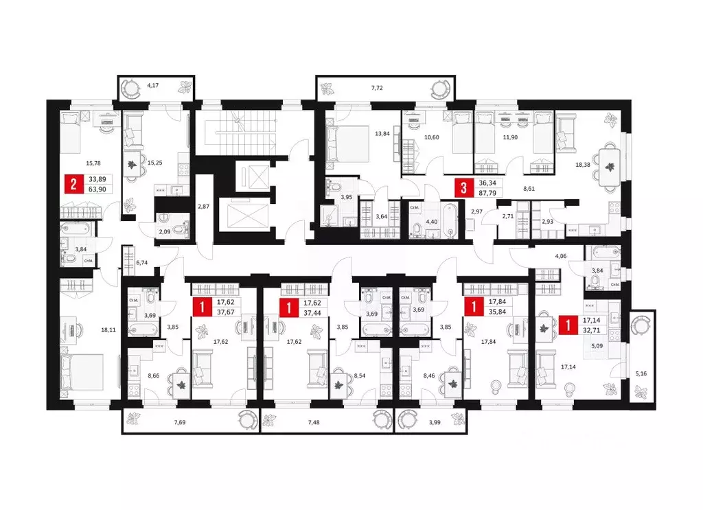 1-к кв. Башкортостан, Уфа ул. Большая Московская, 11 (37.67 м) - Фото 2