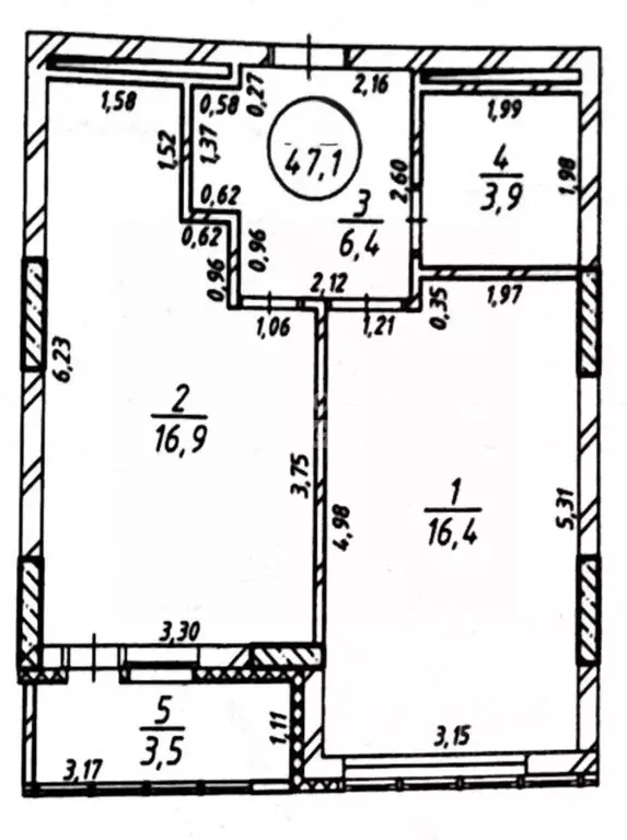 2-к кв. Башкортостан, Уфа Комсомольская ул., 15 (47.1 м) - Фото 2