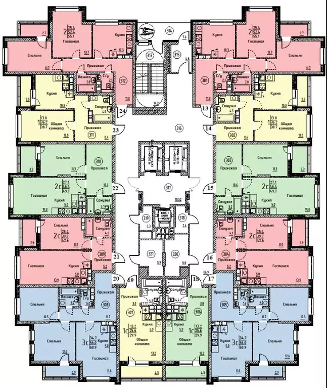 Свободной планировки кв. Саратовская область, Энгельс  (49.7 м) - Фото 2