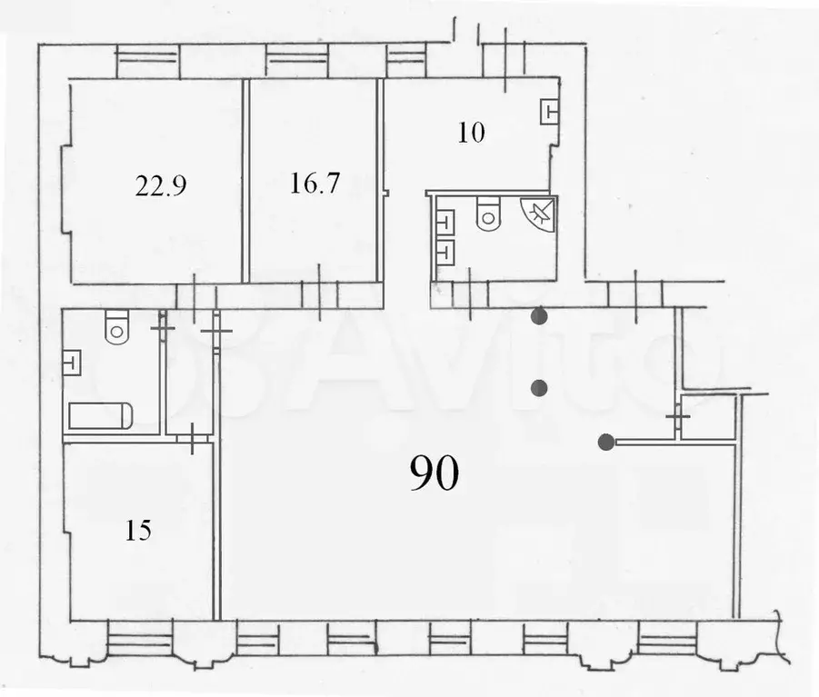 4-к. квартира, 182 м, 6/6 эт. - Фото 0