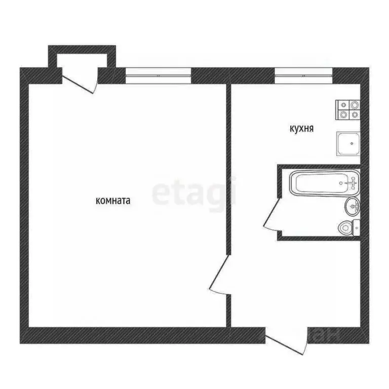 1-к кв. Ленинградская область, Кириши ул. Строителей, 22 (28.5 м) - Фото 0