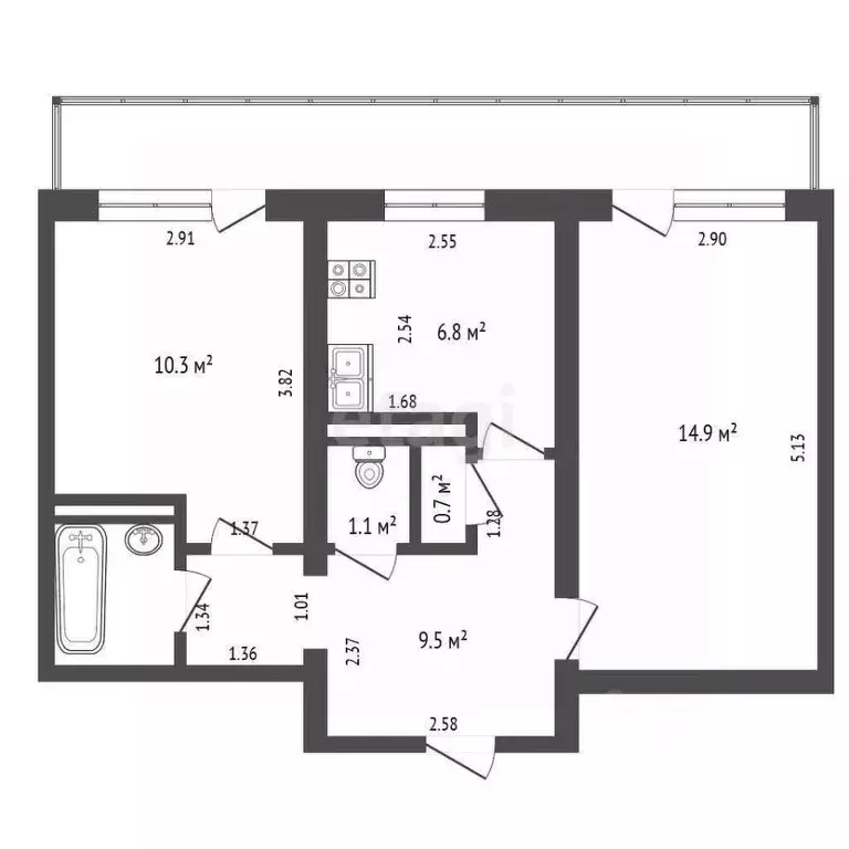 2-к кв. Крым, Судак муниципальный округ, с. Солнечная Долина ул. ... - Фото 2