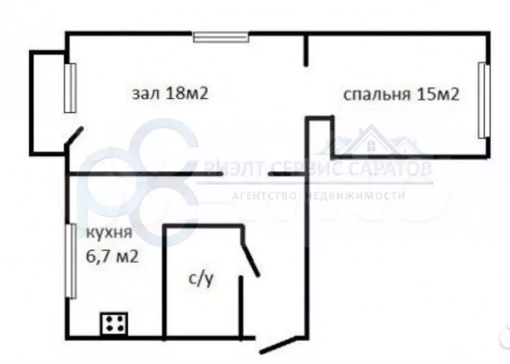 2-к. квартира, 42,8 м, 5/5 эт. - Фото 0