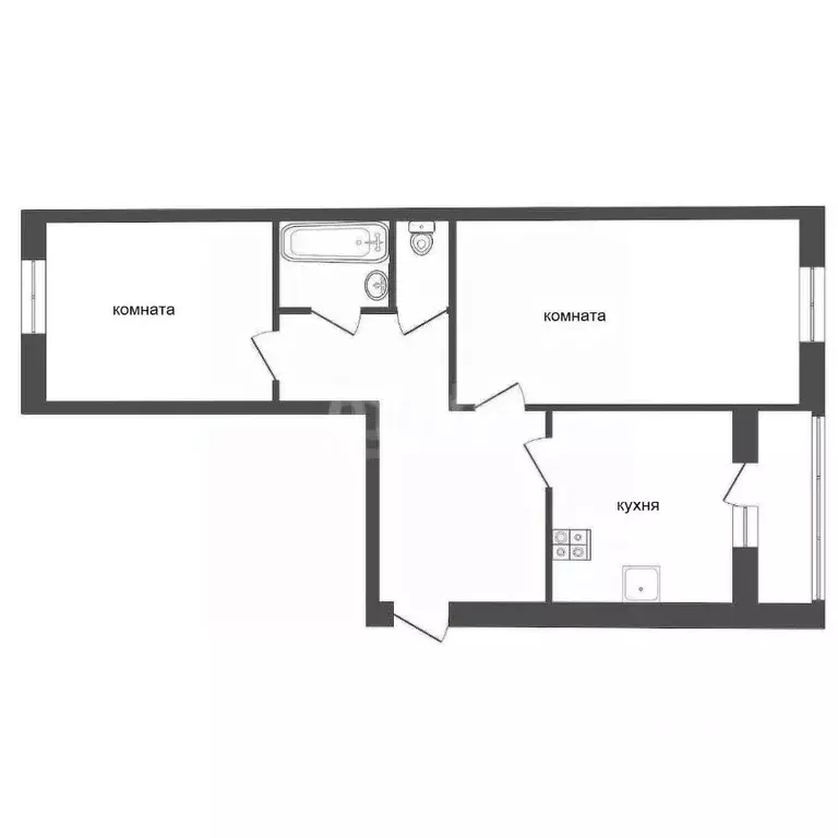 2-к кв. Ленинградская область, Кириши ул. Строителей, 34 (54.0 м) - Фото 2