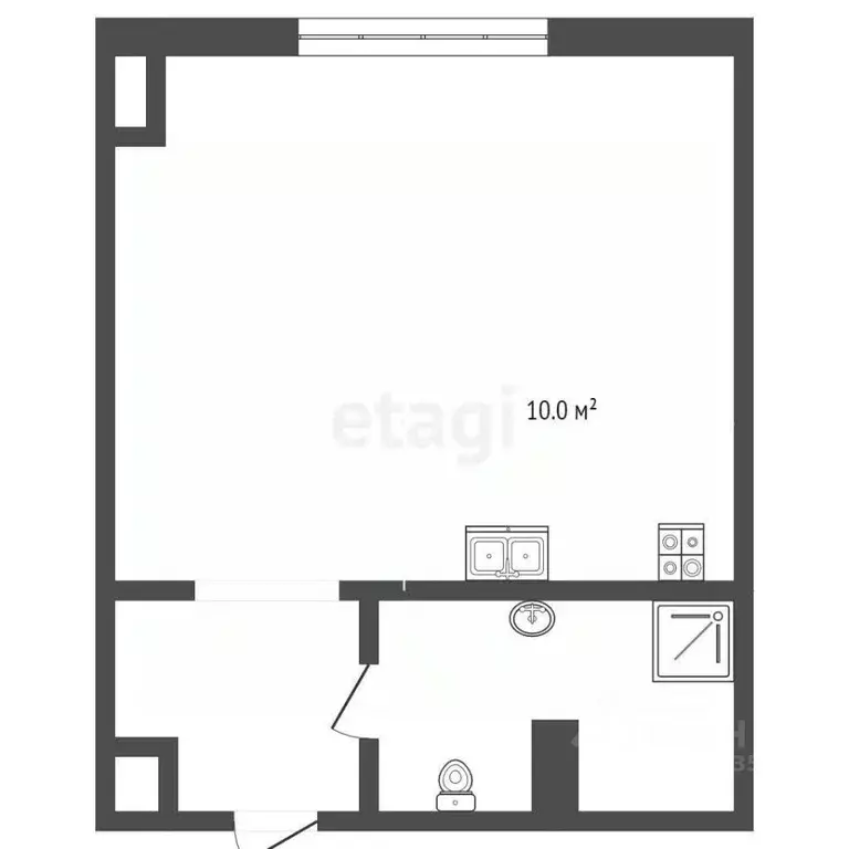 Студия Москва Митинская ул., 16 (31.6 м) - Фото 2
