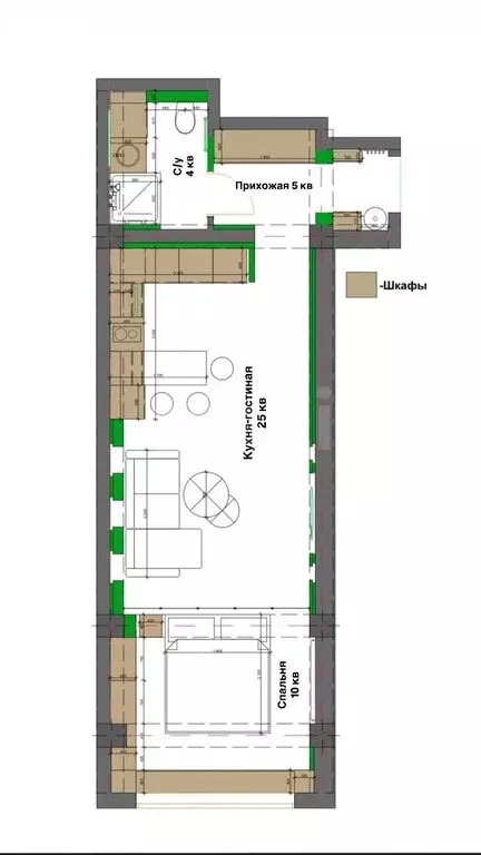 1-комнатная квартира: Махачкала, улица Даниялова, 120 (44 м) - Фото 1