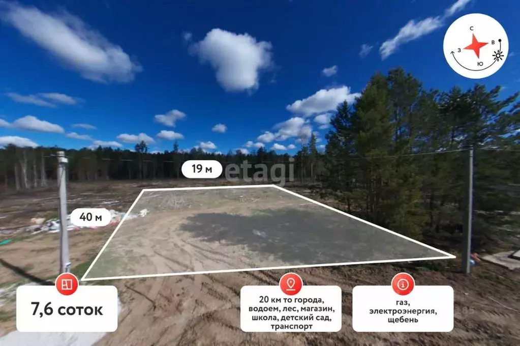 Участок в Тюменская область, Нижнетавдинский муниципальный округ, с. ... - Фото 1