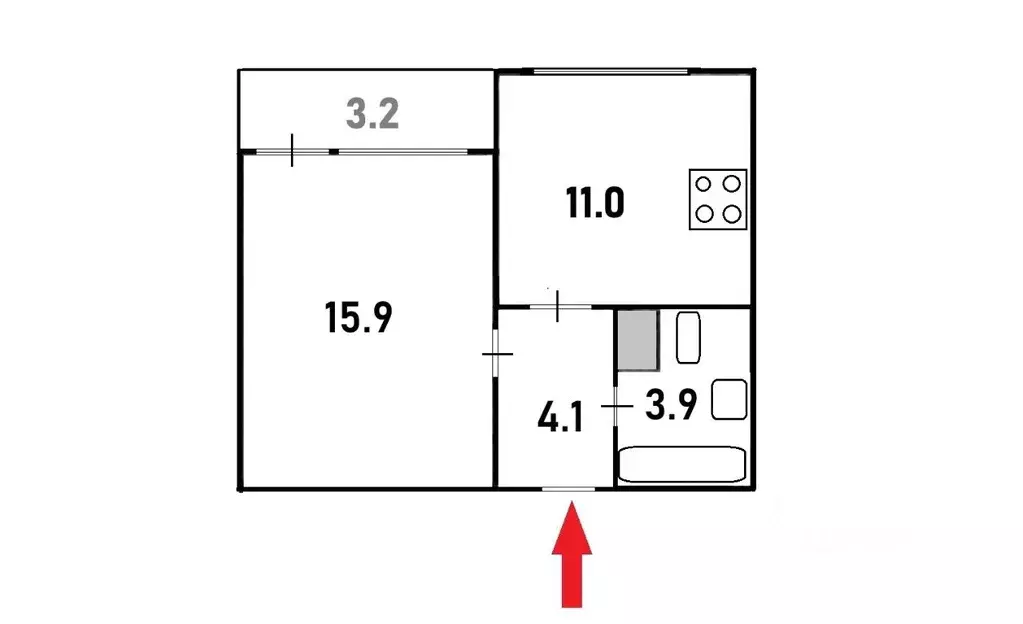 1-к кв. Санкт-Петербург Ленинский просп., 56 (34.9 м) - Фото 2
