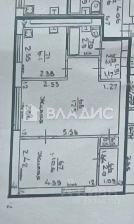 2-к кв. Калининградская область, Калининград ул. Космонавта Леонова, ... - Фото 2