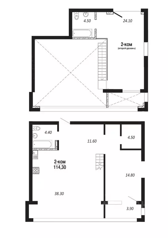 2-к кв. Омская область, Омск просп. Королева (114.3 м) - Фото 0