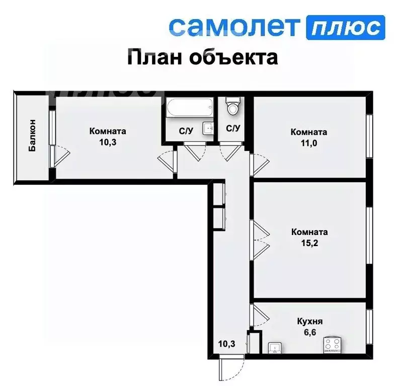 3-к кв. Свердловская область, Екатеринбург ул. Новаторов, 14 (57.8 м) - Фото 1