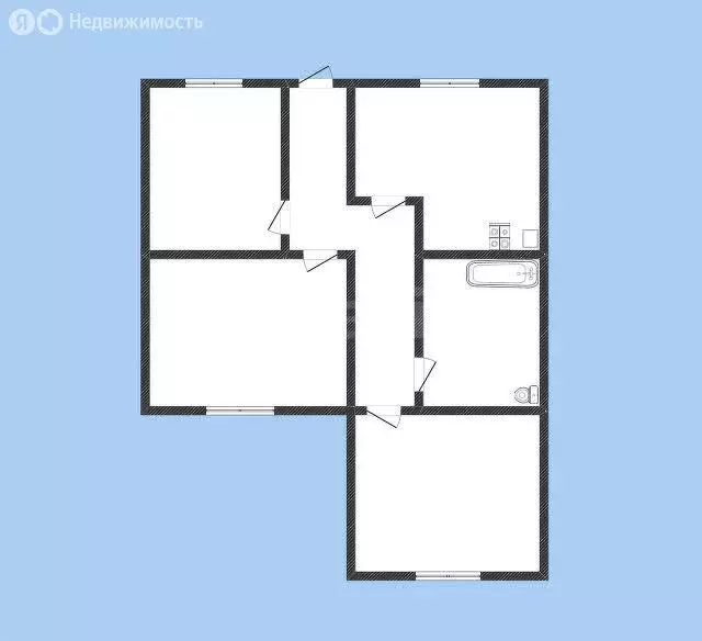 3-комнатная квартира: Нерехта, Больничная улица, 68 (56.9 м) - Фото 1