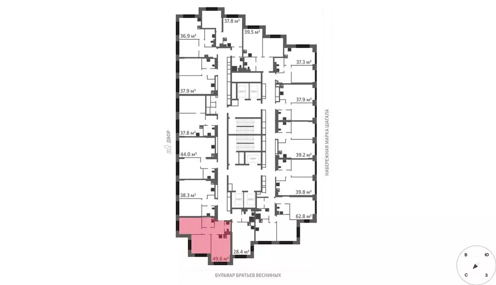 2-комнатная квартира: Москва, ЖК Марк, к3 (49.6 м) - Фото 1