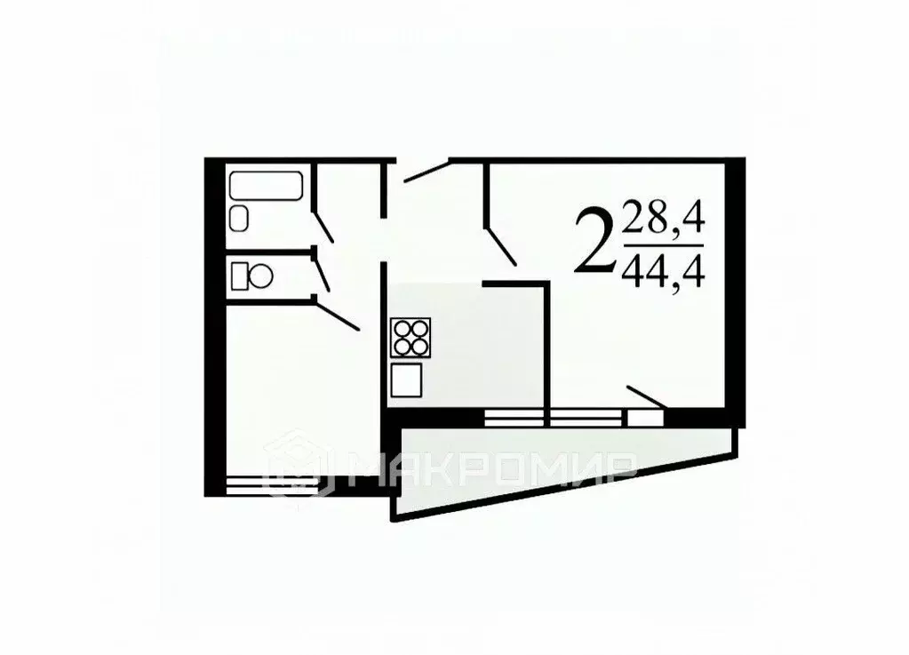 2-к кв. Москва Ташкентская ул., 10к1 (44.7 м) - Фото 2