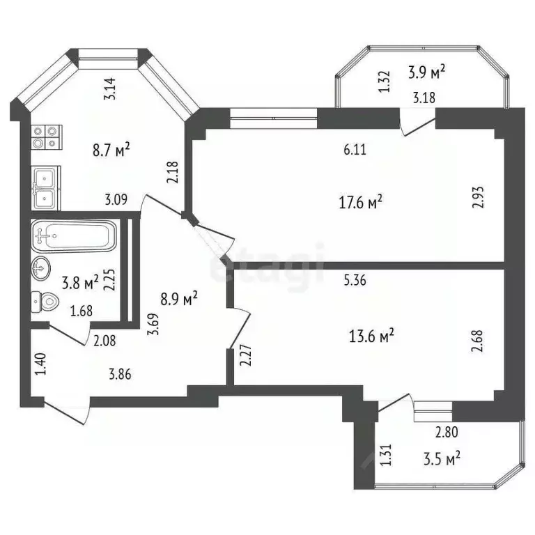 1-к кв. Ростовская область, Батайск Огородная ул., 84/1 (40.0 м) - Фото 1