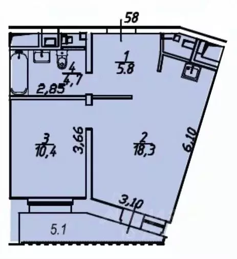 1-к кв. Иркутская область, Иркутский район, Маркова рп, Стрижи кв-л 15 ... - Фото 0