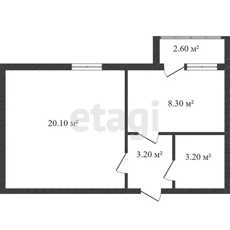 1-комнатная квартира: Ишим, улица Максима Горького, 105 (36.3 м) - Фото 1