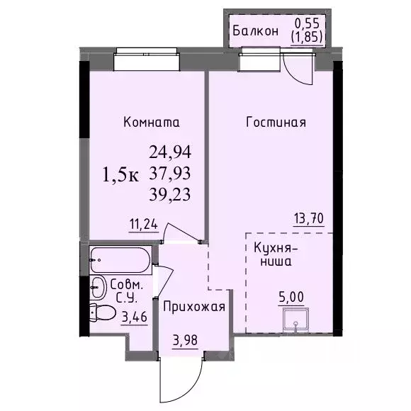 1-к кв. Удмуртия, Ижевск ул. Ключевой Поселок, 23литА (37.9 м) - Фото 0