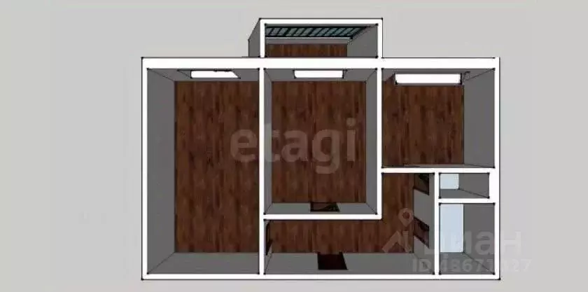 2-к кв. Сахалинская область, Южно-Сахалинск просп. Мира, 377 (50.2 м) - Фото 1