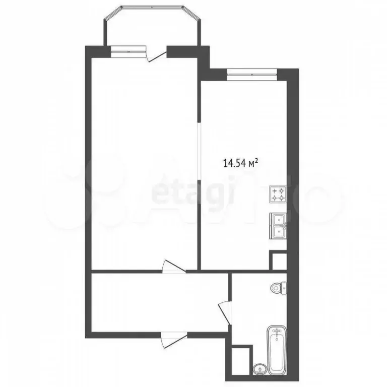 1-к. квартира, 40,1 м, 19/21 эт. - Фото 0