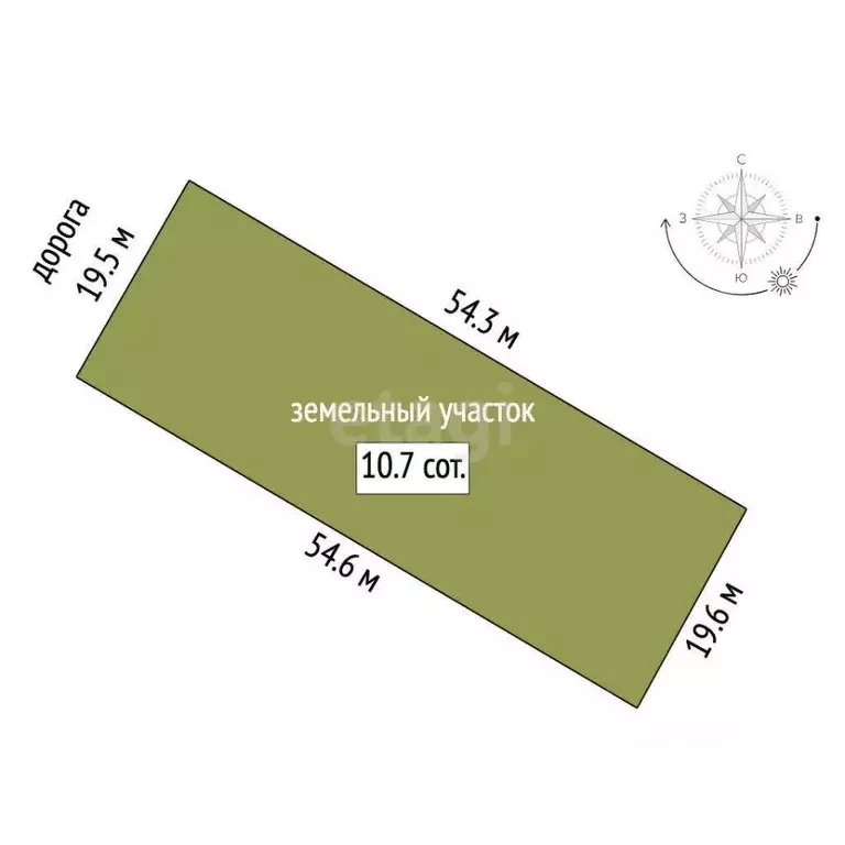 Участок в Крым, Симферопольский район, Трудовское с/пос, с. Денисовка ... - Фото 2