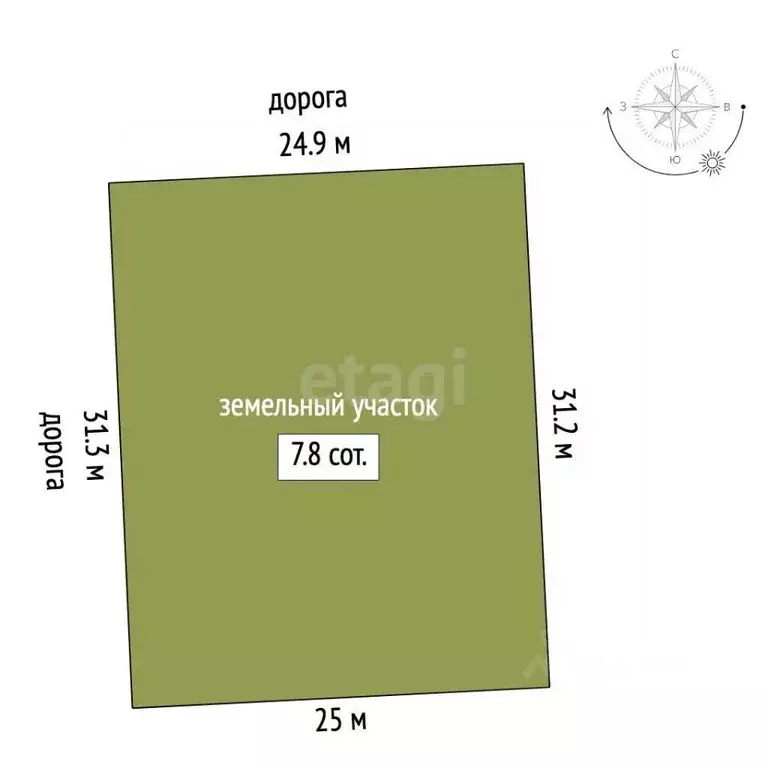 Участок в Воронежская область, Борисоглебск ул. Вишневая (7.83 сот.) - Фото 2