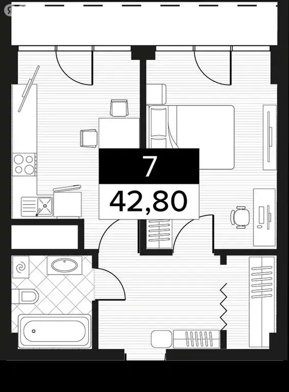 1-комнатная квартира: Сочи, улица Просвещения, 32 (42.8 м) - Фото 0