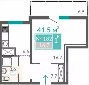 1-к кв. Крым, Евпатория ул. Симферопольская, 2Г (42.0 м) - Фото 2