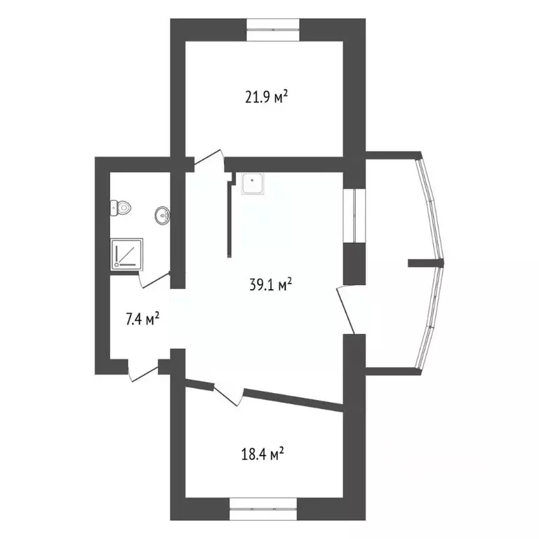 3-к кв. Красноярский край, Красноярск ул. Ады Лебедевой, 20 (99.9 м) - Фото 2