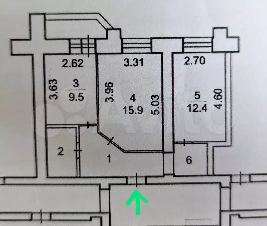 2-к. квартира, 52,3 м, 9/10 эт. - Фото 0