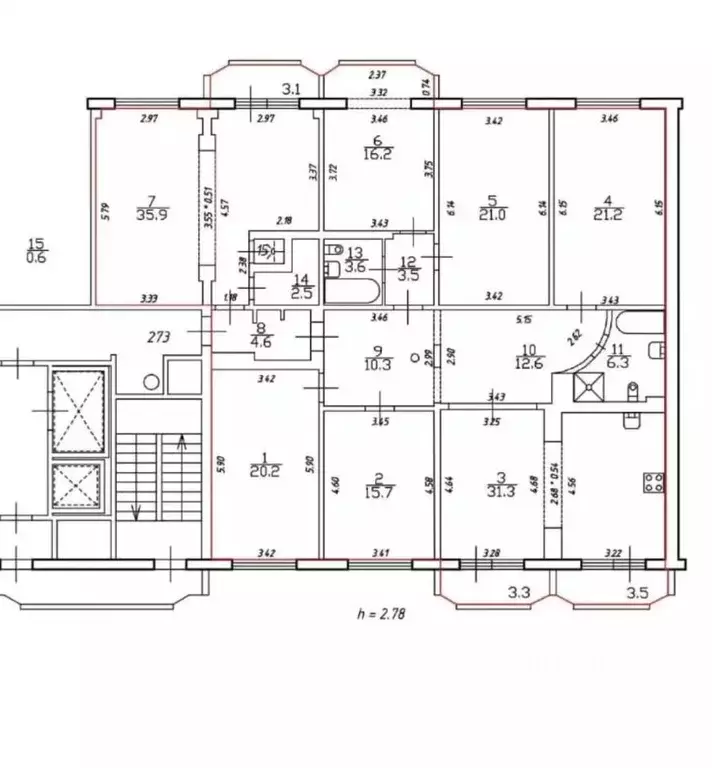 4-к кв. Санкт-Петербург ул. Савушкина, 115К4 (215.0 м) - Фото 2