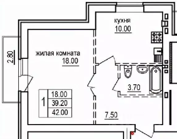 1-к кв. Саратовская область, Саратов ул. 1-я Благодатная, 3 (42.0 м) - Фото 0