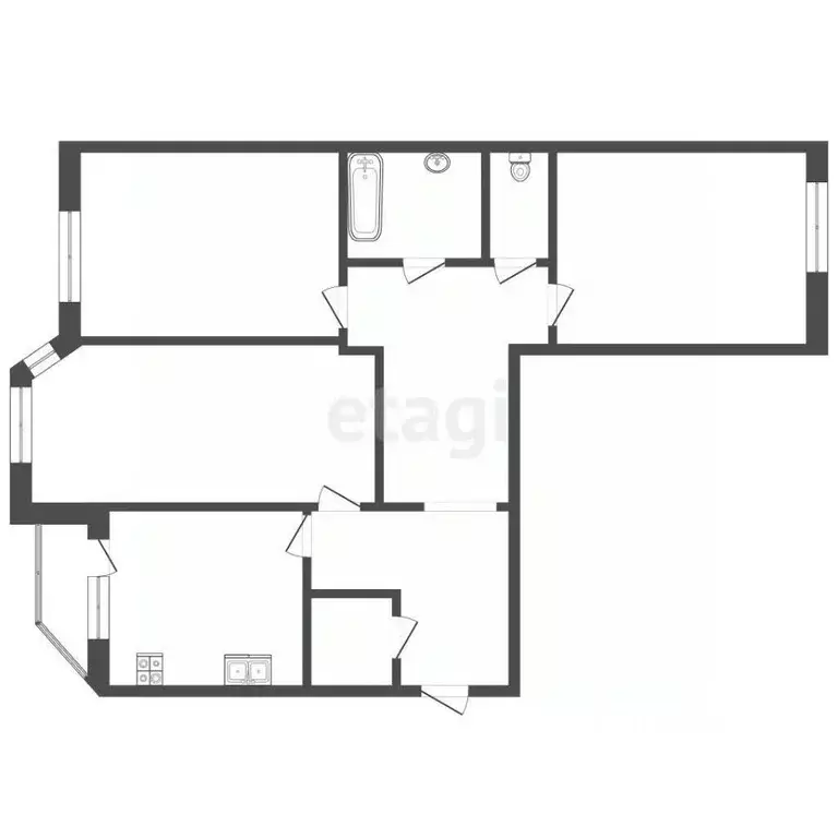 3-к кв. Тюменская область, Тюмень ул. Энергетиков, 53к1 (93.0 м) - Фото 2
