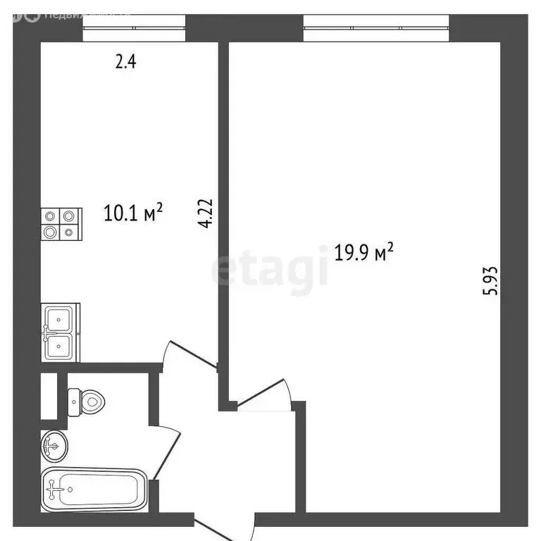 1-комнатная квартира: Москва, улица Плеханова, 25к5 (34.9 м) - Фото 0