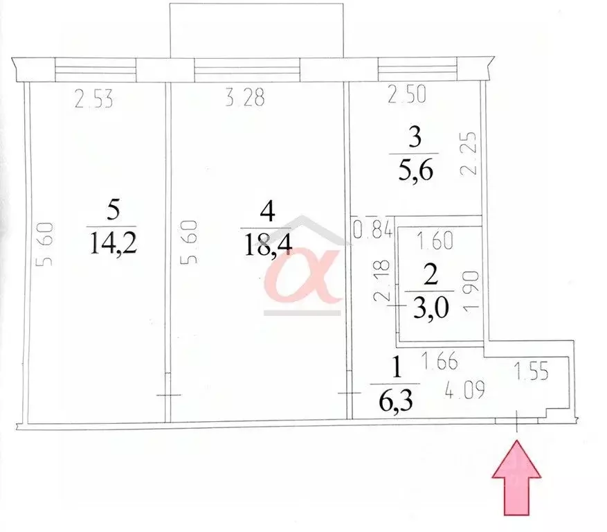 2-к кв. Кемеровская область, Кемерово ул. Гагарина, 140 (48.0 м) - Фото 2