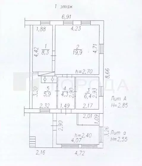Дом в Кемеровская область, Новокузнецк Донецкая ул., 78 (45 м) - Фото 1