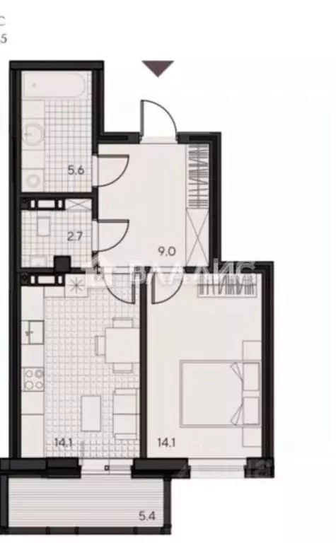 2-к кв. Пензенская область, Пенза ул. Урицкого, 48 (48.2 м) - Фото 1