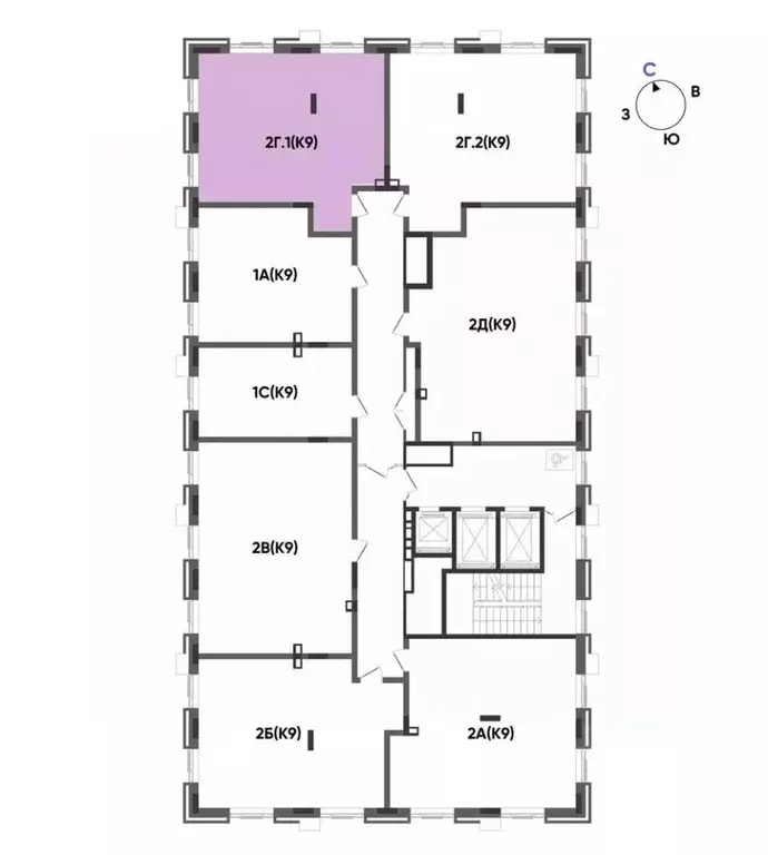 2-к кв. Татарстан, Казань Вознесенский Квартал жилой комплекс (53.16 ... - Фото 2