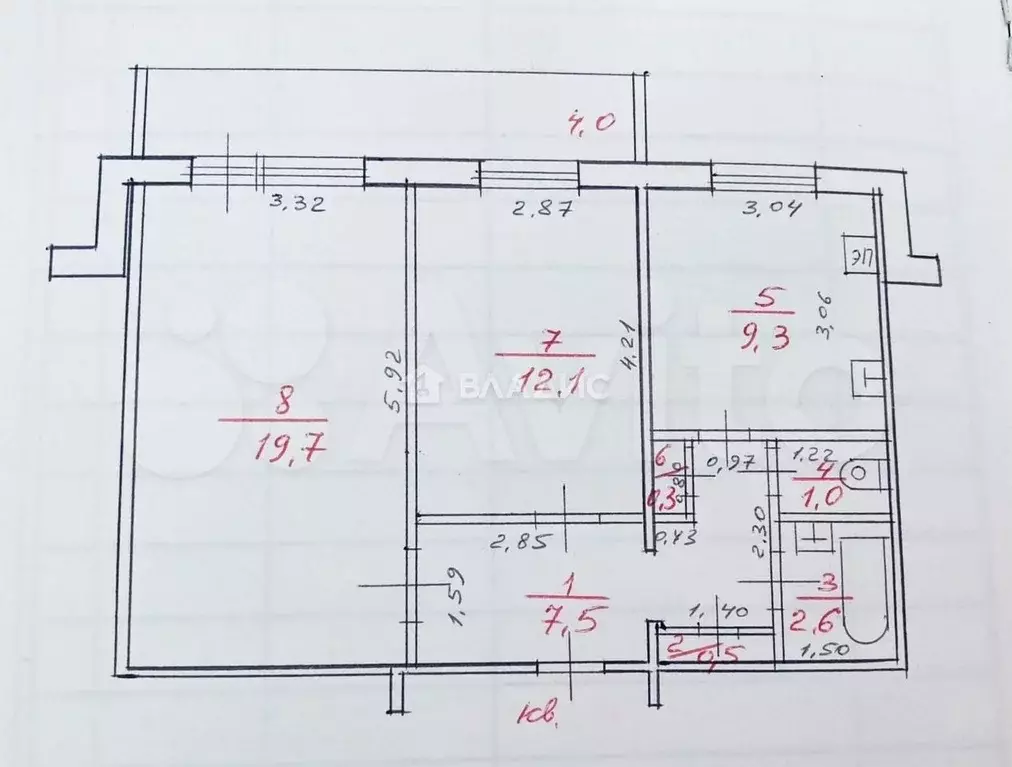 2-к. квартира, 53 м, 5/5 эт. - Фото 0