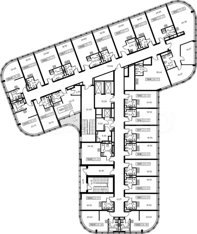 Апартаменты-студия, 22,1 м, 13/15 эт. - Фото 1