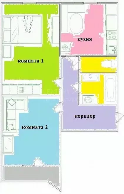 2-к кв. Москва Новокосинская ул., 20К2 (57.8 м) - Фото 1