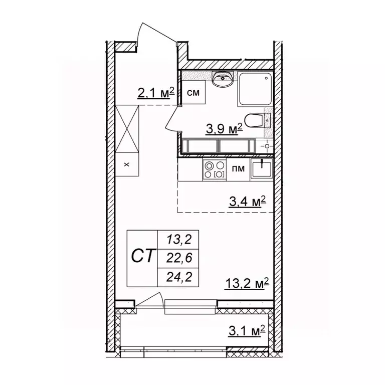 Студия Нижегородская область, Нижний Новгород Кузнечиха Город жилой ... - Фото 0